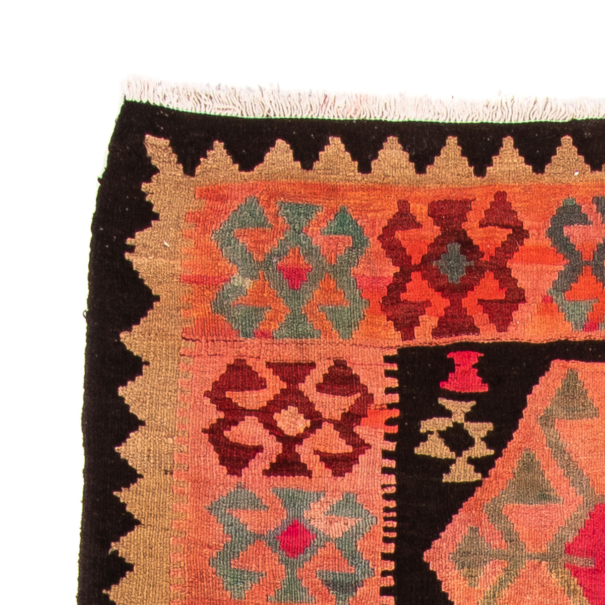 Alfombra de pasillo Alfombra Kelim - Antigua - 240 x 117 cm - multicolor