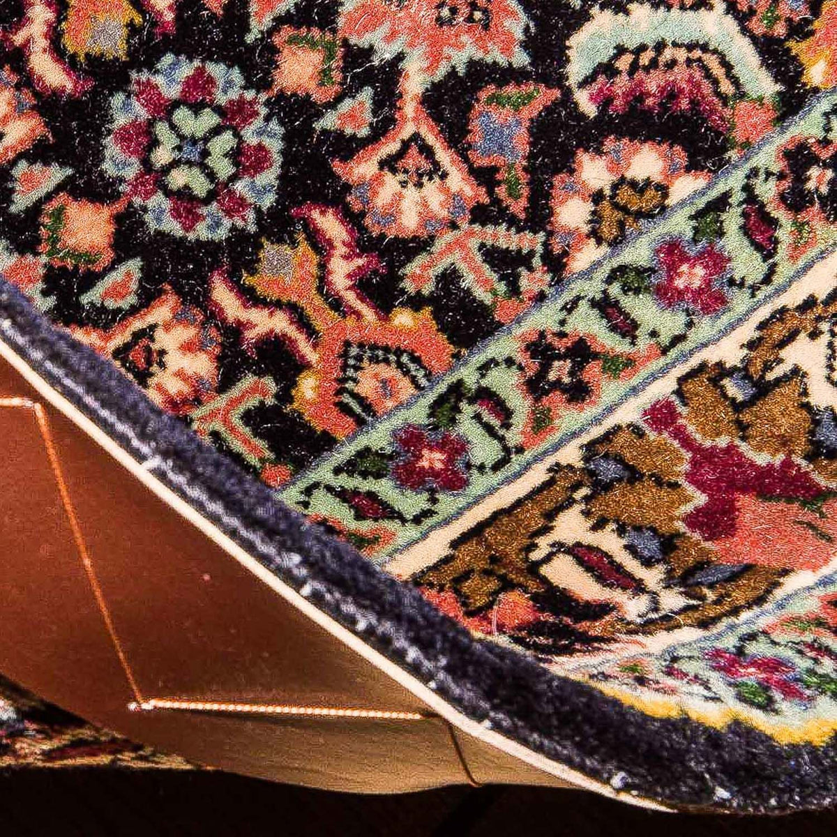 Alfombra persa - Bidjar - 103 x 78 cm - rojo claro