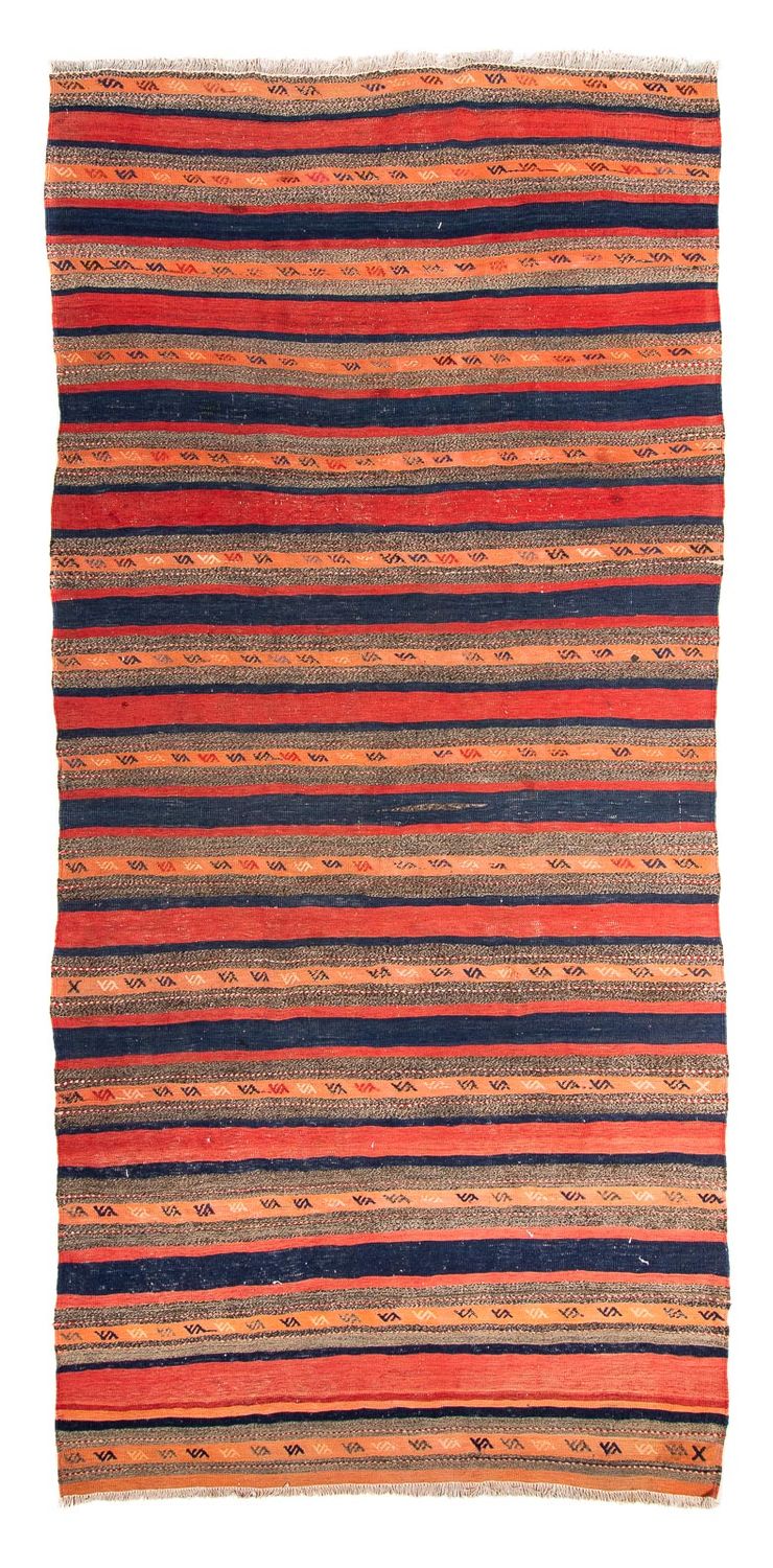 Alfombra de pasillo Alfombra Kelim - Antigua - 312 x 142 cm - multicolor
