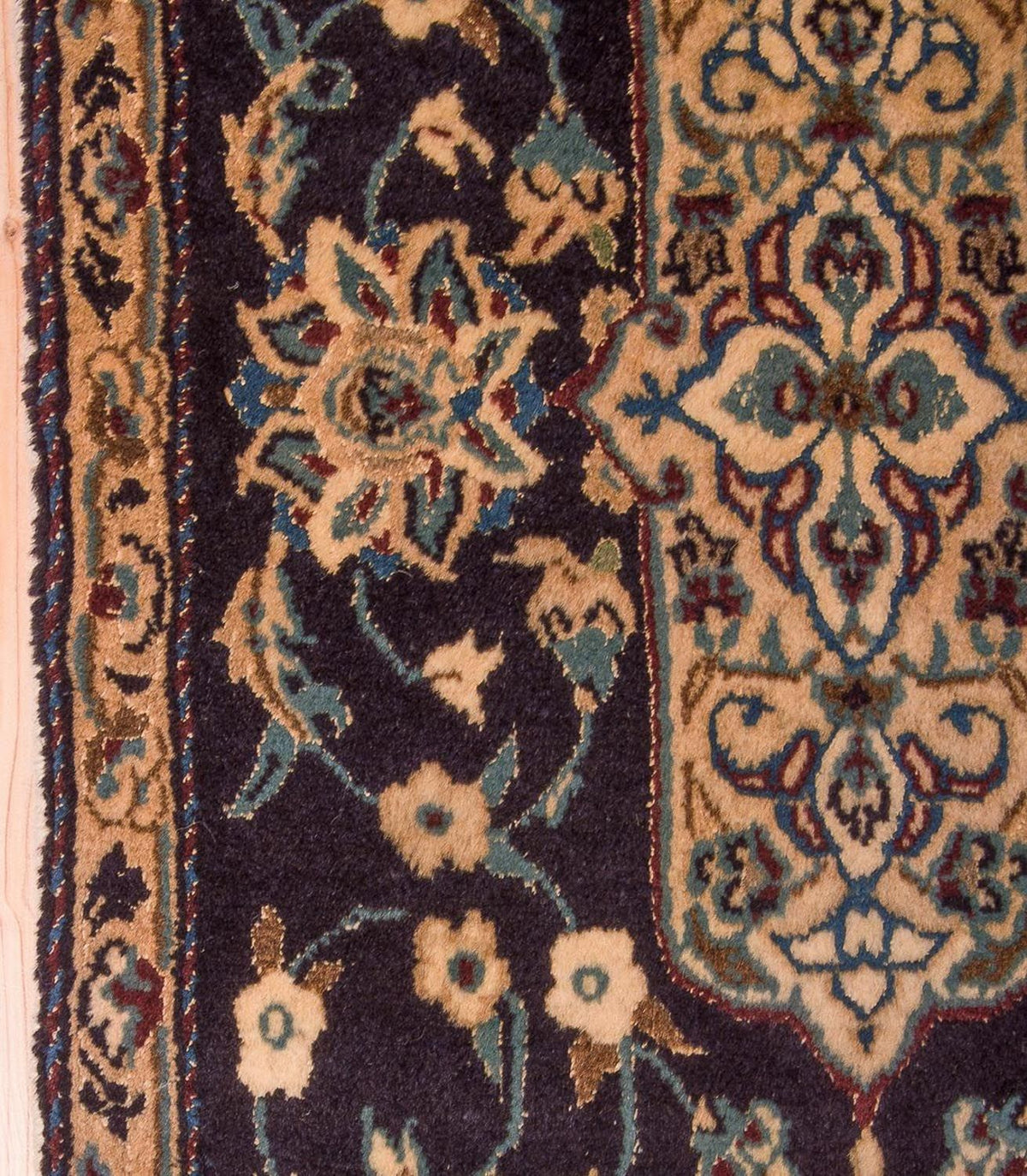 Alfombra de pasillo Alfombra Persa - Nain - Real - 202 x 59 cm - azul oscuro