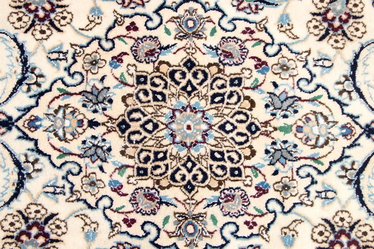 Alfombra de pasillo Alfombra Persa - Nain - Real - 254 x 88 cm - beige