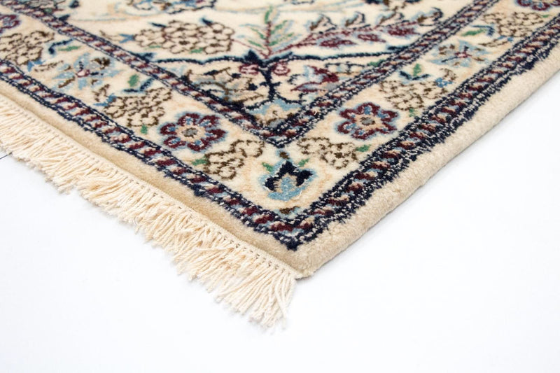 Alfombra de pasillo Alfombra Persa - Nain - Real - 254 x 88 cm - beige