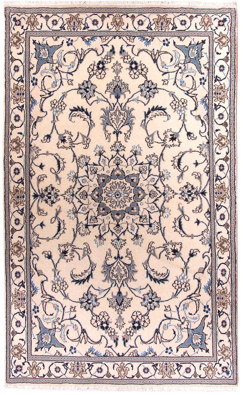 Alfombra persa - Nain - 202 x 120 cm - beige