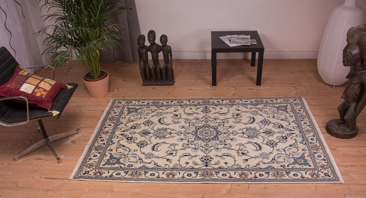 Alfombra persa - Nain - 202 x 120 cm - beige