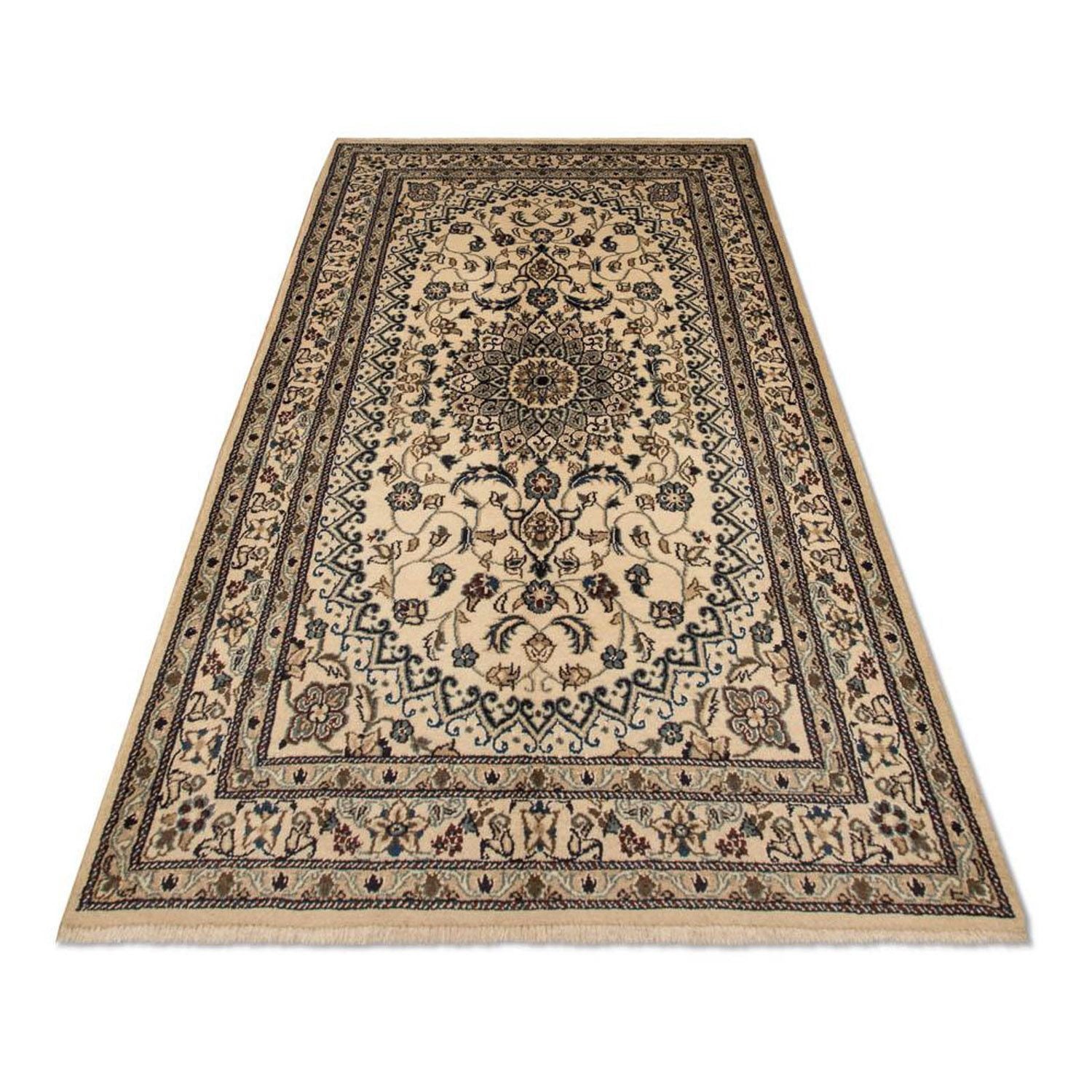 Alfombra persa - Nain - 214 x 118 cm - beige