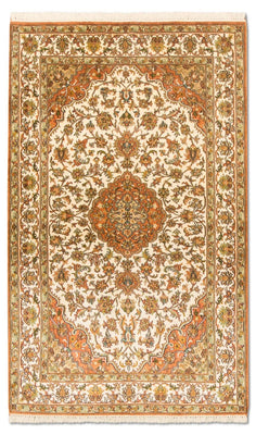 Alfombra de seda - Seda de Cachemira - 157 x 90 cm - beige