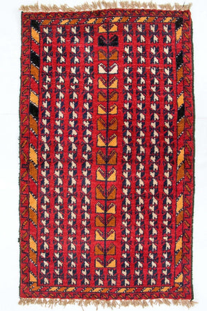 Alfombra Belutsch - 126 x 73 cm - rojo