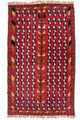 Alfombra Belutsch - 126 x 73 cm - rojo
