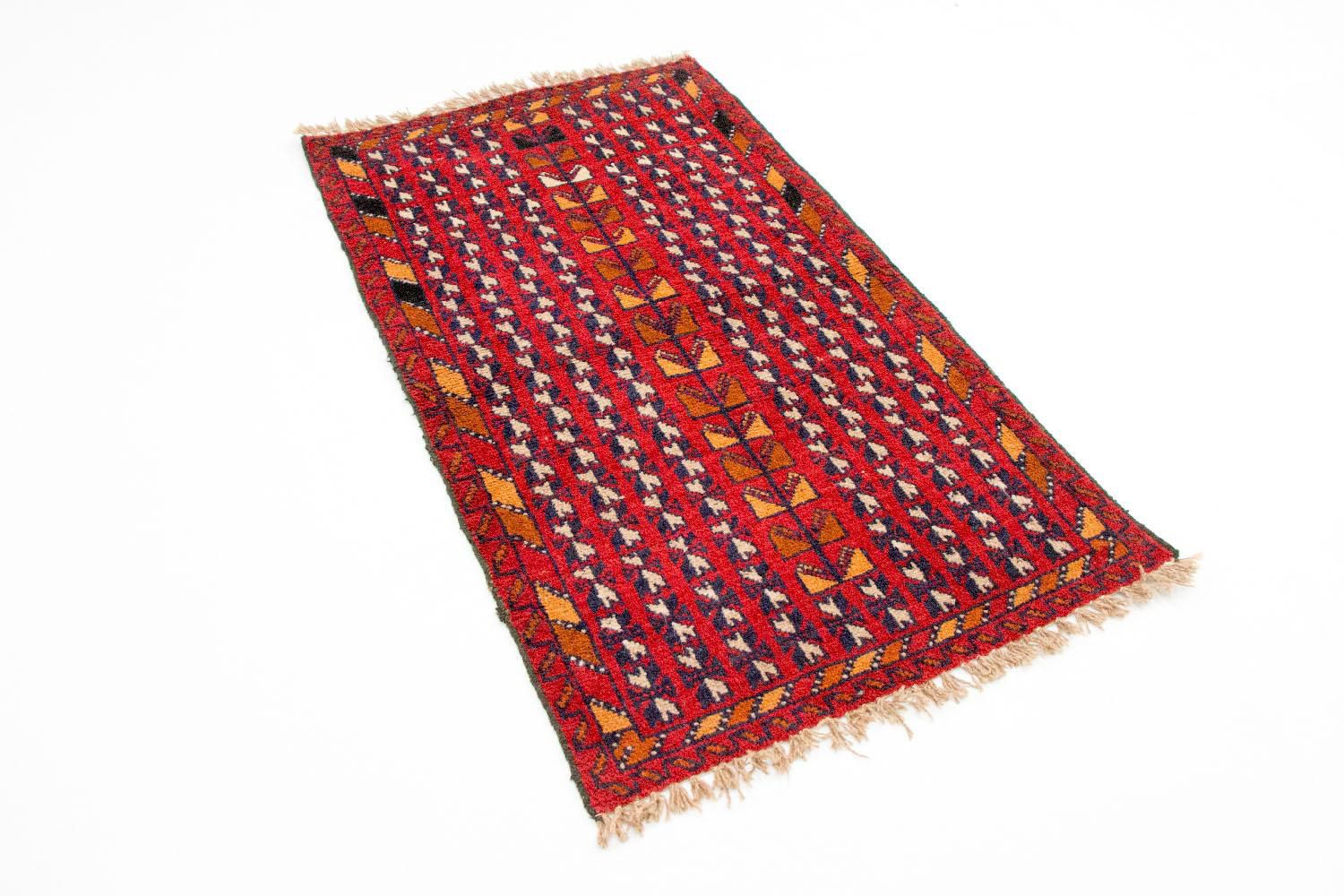 Alfombra Belutsch - 126 x 73 cm - rojo