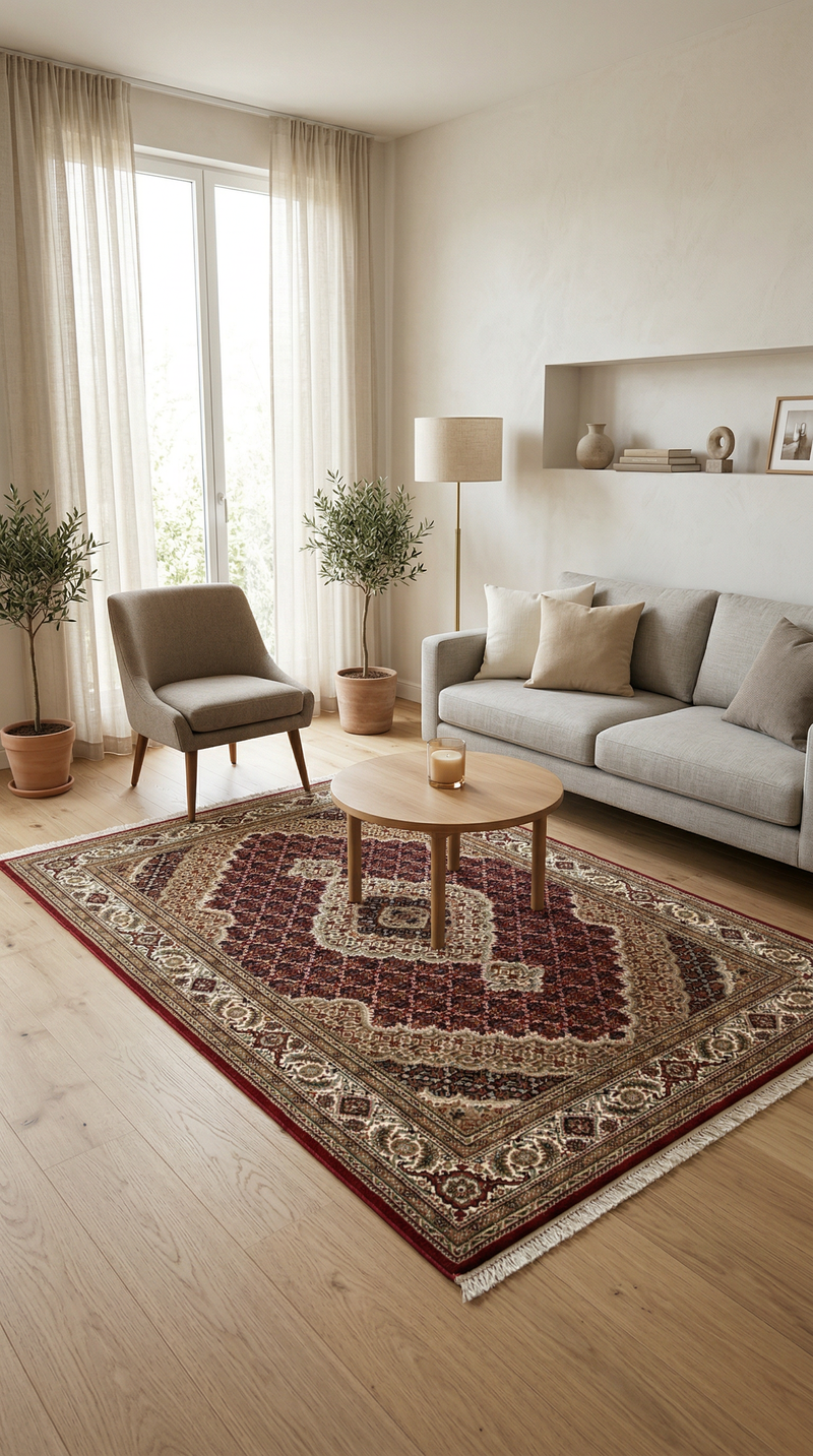 Alfombra persa - Tabriz - 233 x 163 cm - rojo