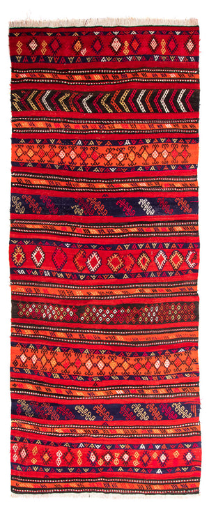 Alfombra de pasillo Alfombra Kelim - Antigua - 350 x 145 cm - multicolor
