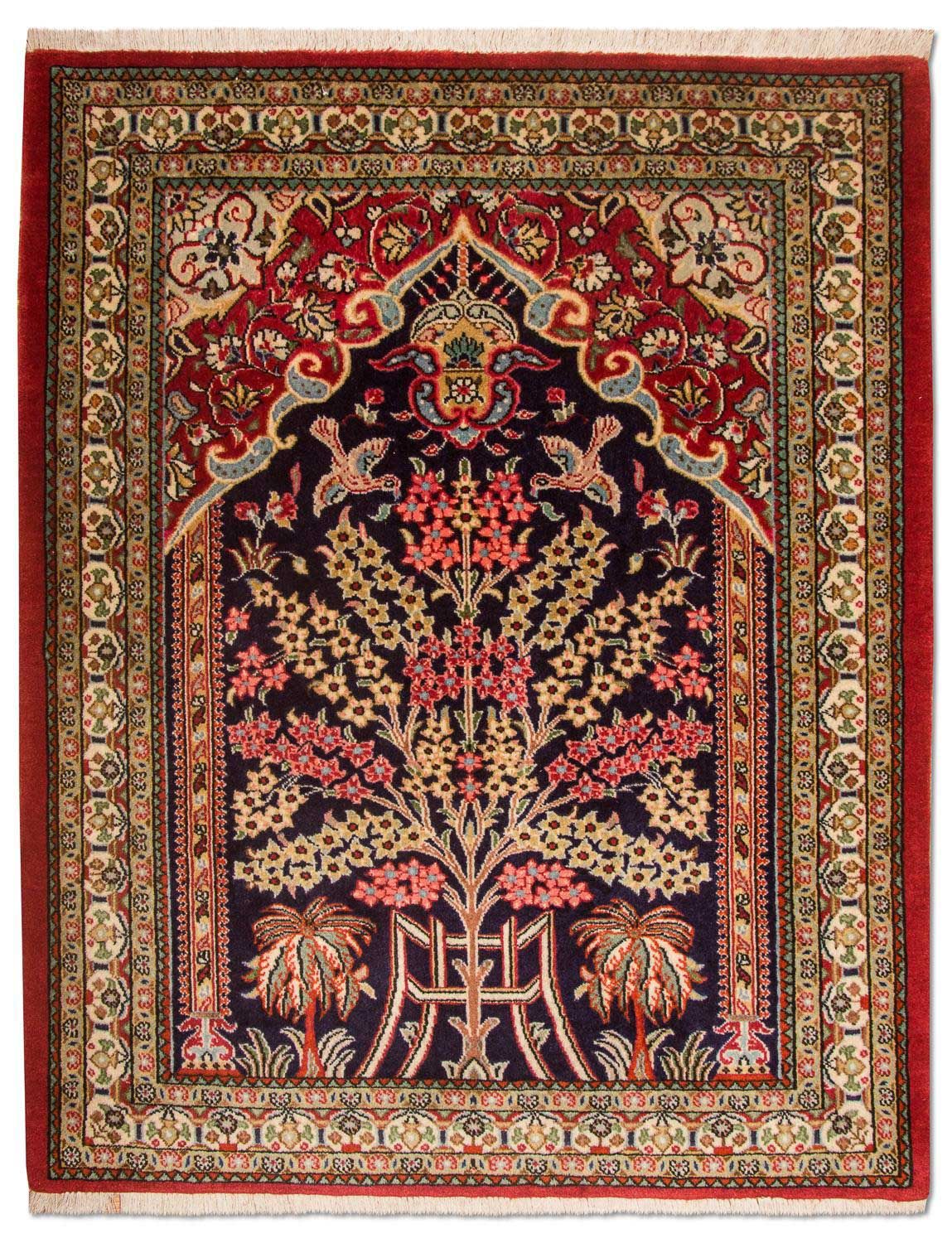 Alfombra persa - Ghom - 108 x 82 cm - azul