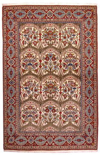 Alfombra persa - Ghom - 215 x 141 cm - rojo