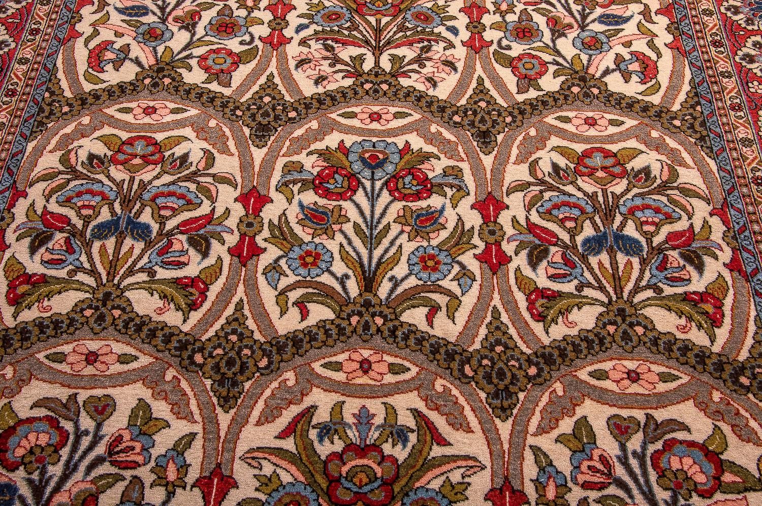 Alfombra persa - Ghom - 215 x 141 cm - rojo