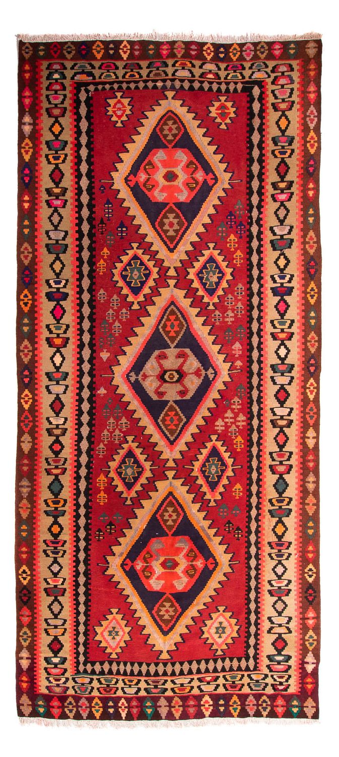 Alfombra de pasillo Alfombra Kelim - Antigua - 360 x 170 cm - multicolor