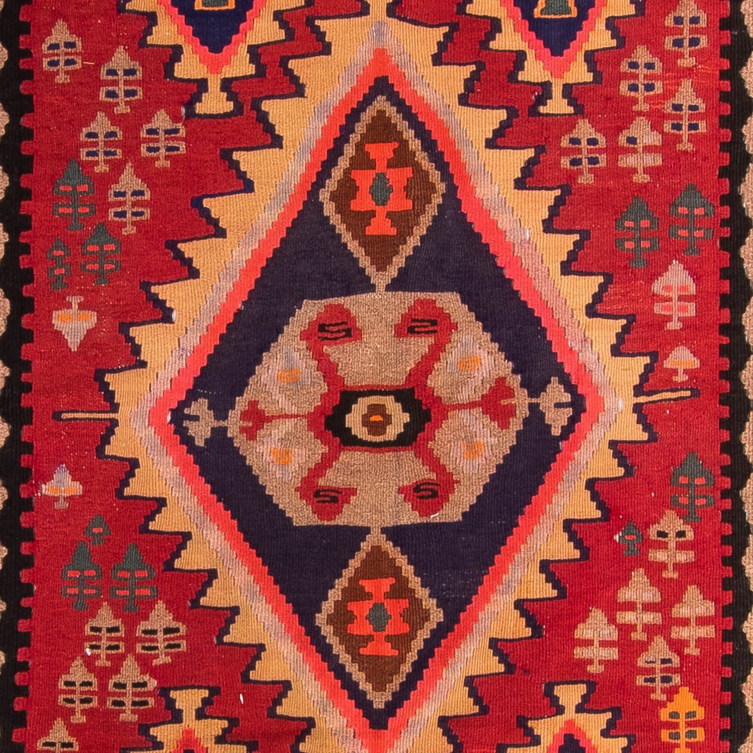 Alfombra de pasillo Alfombra Kelim - Antigua - 360 x 170 cm - multicolor