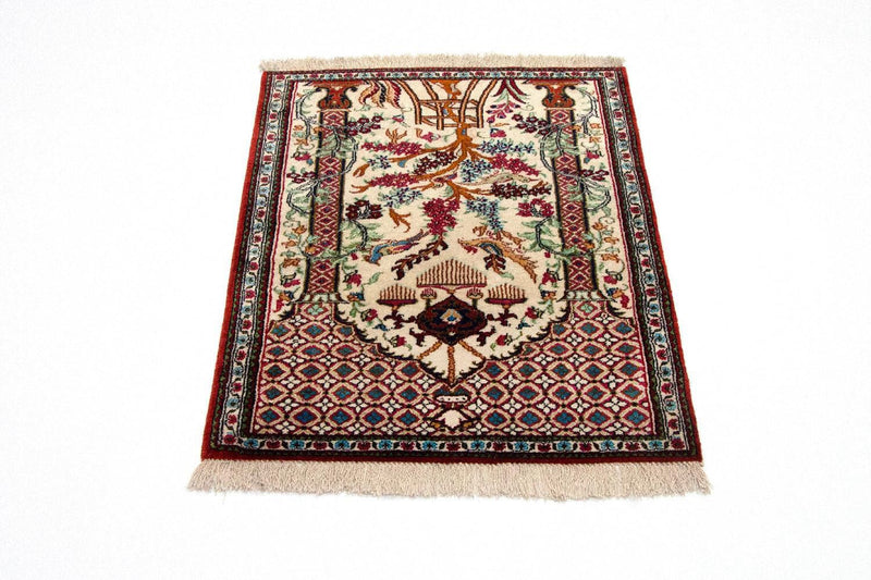 Alfombra de seda - Ghom Seda - Prima - 77 x 57 cm - beige