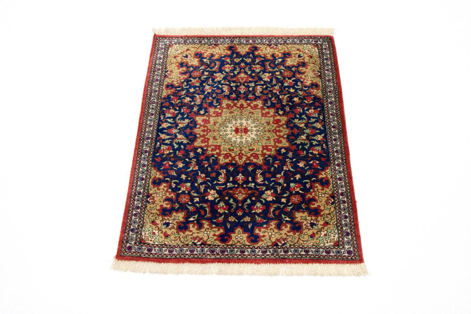 Alfombra de seda - Ghom Seda - Prima - 75 x 56 cm - azul