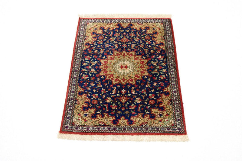 Alfombra de seda - Ghom Seda - Prima - 75 x 56 cm - azul