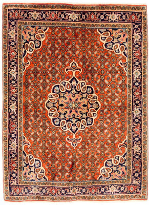 Alfombra persa - Bidjar - 165 x 120 cm - naranja