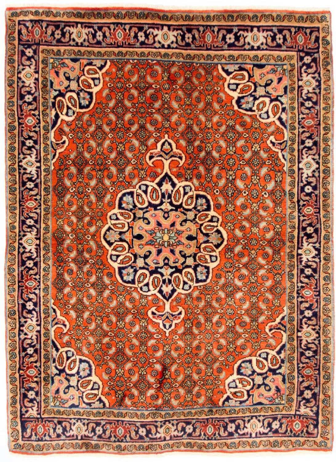 Alfombra persa - Bidjar - 165 x 120 cm - naranja