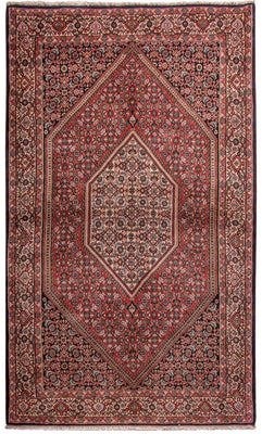 Alfombra persa - Bidjar - 190 x 112 cm - rojo claro