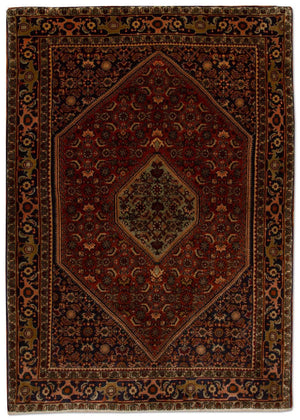 Alfombra persa - Bidjar - 175 x 124 cm - óxido