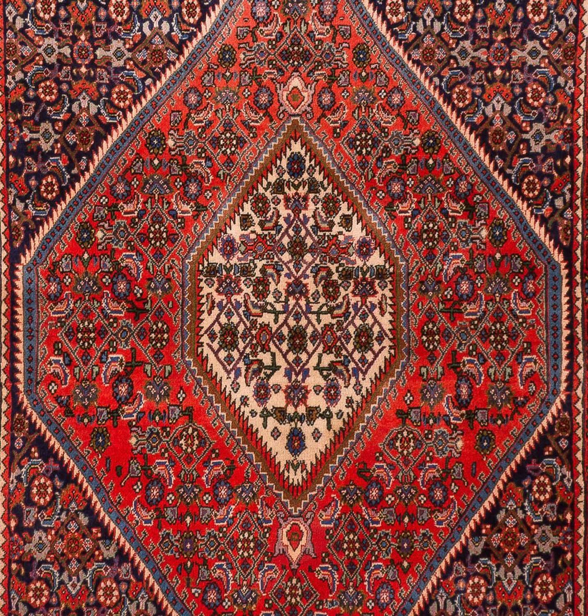 Alfombra persa - Bidjar - 181 x 120 cm - rojo