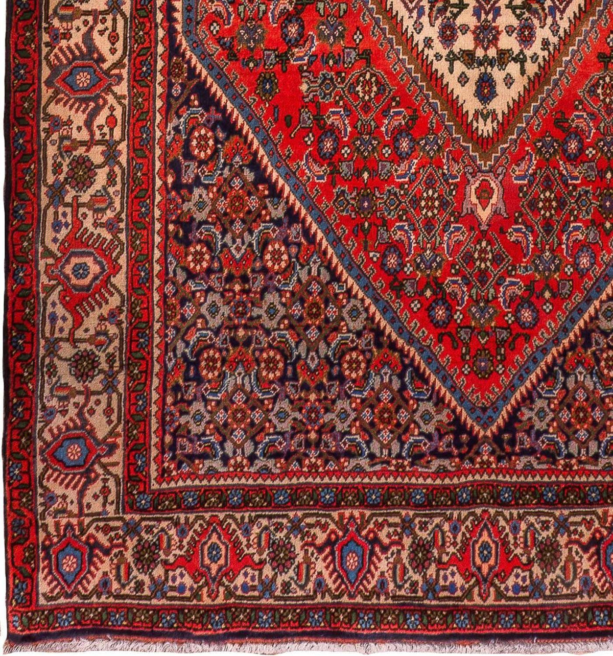 Alfombra persa - Bidjar - 181 x 120 cm - rojo