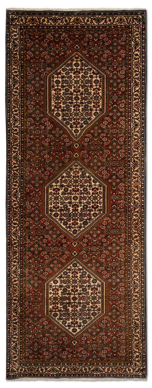 Alfombra de pasillo Alfombra persa - Bidjar - 214 x 77 cm - marrón