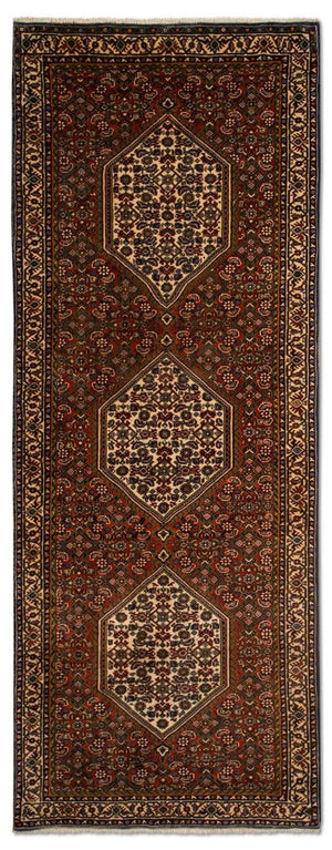 Alfombra de pasillo Alfombra persa - Bidjar - 214 x 77 cm - marrón