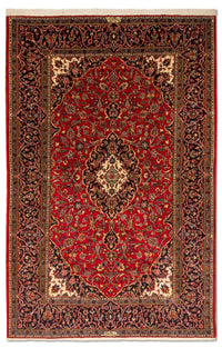 Alfombra persa - Keshan - 216 x 141 cm - rojo