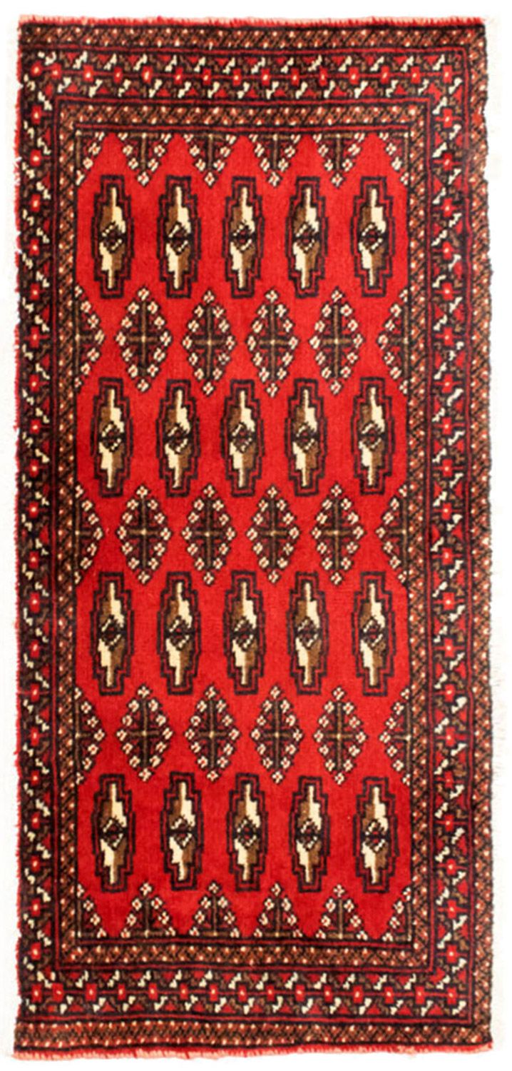 Alfombra de pasillo Alfombra Turkaman - 100 x 50 cm - rojo
