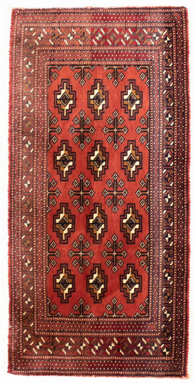 Alfombra de pasillo Alfombra Turkaman - 100 x 50 cm - rojo