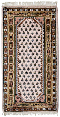 Alfombra de lana - 137 x 74 cm - beige