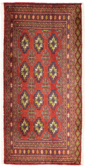 Alfombra de pasillo Alfombra Turkaman - 100 x 50 cm - rojo