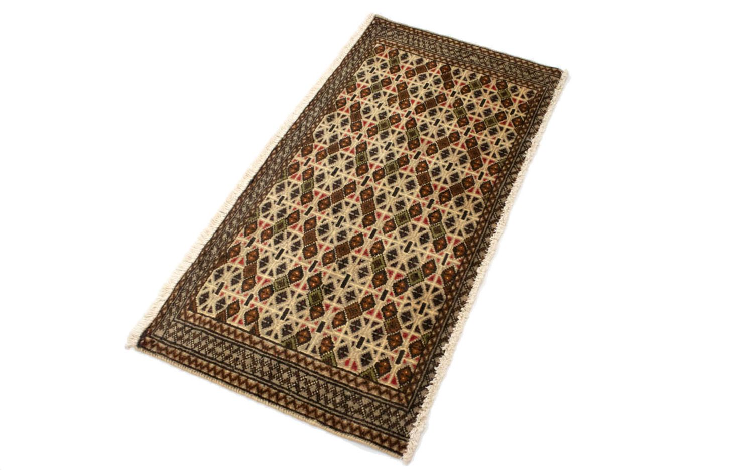 Alfombra de pasillo Alfombra Turkaman - 100 x 50 cm - beige