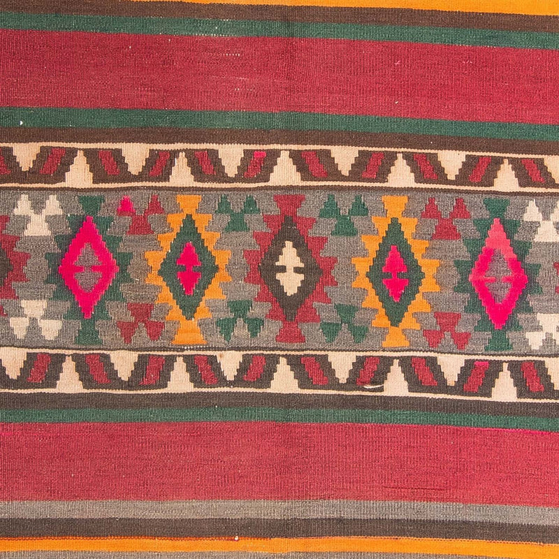 Alfombra de pasillo Alfombra Kelim - Antigua - 400 x 142 cm - multicolor