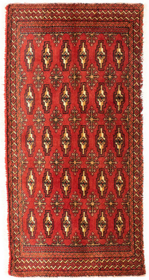 Alfombra de pasillo Alfombra Turkaman - 100 x 50 cm - rojo