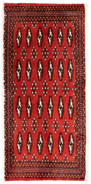 Alfombra de pasillo Alfombra Turkaman - 100 x 50 cm - rojo