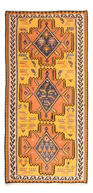 Alfombra de pasillo Alfombra Kelim - Antigua - 280 x 147 cm - multicolor