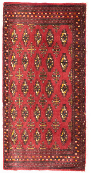 Alfombra de pasillo Alfombra Turkaman - 100 x 50 cm - rojo
