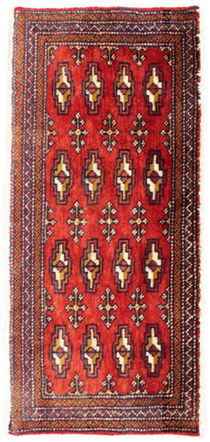 Alfombra de pasillo Alfombra Turkaman - 100 x 50 cm - rojo