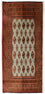 Alfombra de pasillo Alfombra Turkaman - 100 x 50 cm - rojo