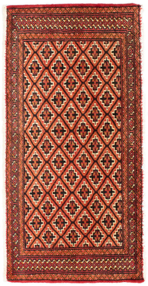 Alfombra de pasillo Alfombra Turkaman - 100 x 50 cm - naranja