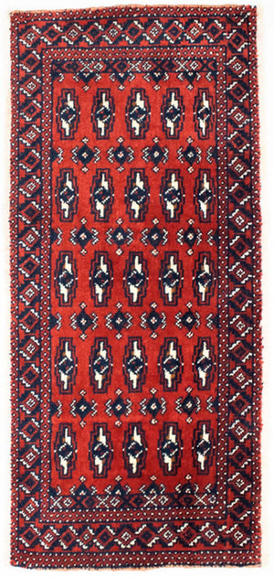 Alfombra de pasillo Alfombra Turkaman - 100 x 50 cm - rojo