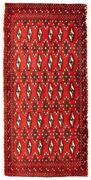 Alfombra de pasillo Alfombra Turkaman - 100 x 50 cm - rojo