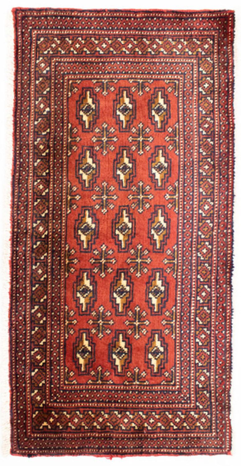 Alfombra de pasillo Alfombra Turkaman - 100 x 50 cm - rojo