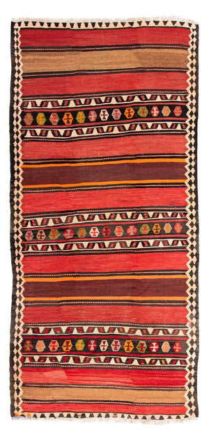 Alfombra de pasillo Alfombra Kelim - Antigua - 300 x 145 cm - multicolor