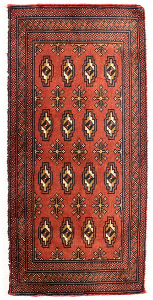 Alfombra de pasillo Alfombra Turkaman - 100 x 50 cm - óxido